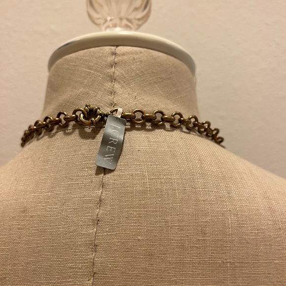 J.Crew 22 Inch Muted Gold Chain Necklace with Glass Beads - Picture 4 of 6